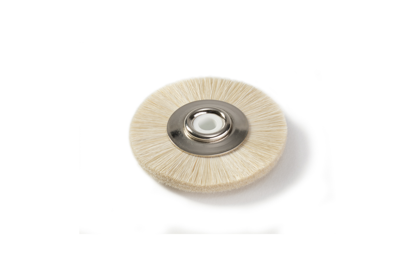 Brosse circulaire NIQUA en poils de chèvre blancs Ø 42 mm – Brosse fine pour polissage bijoux
