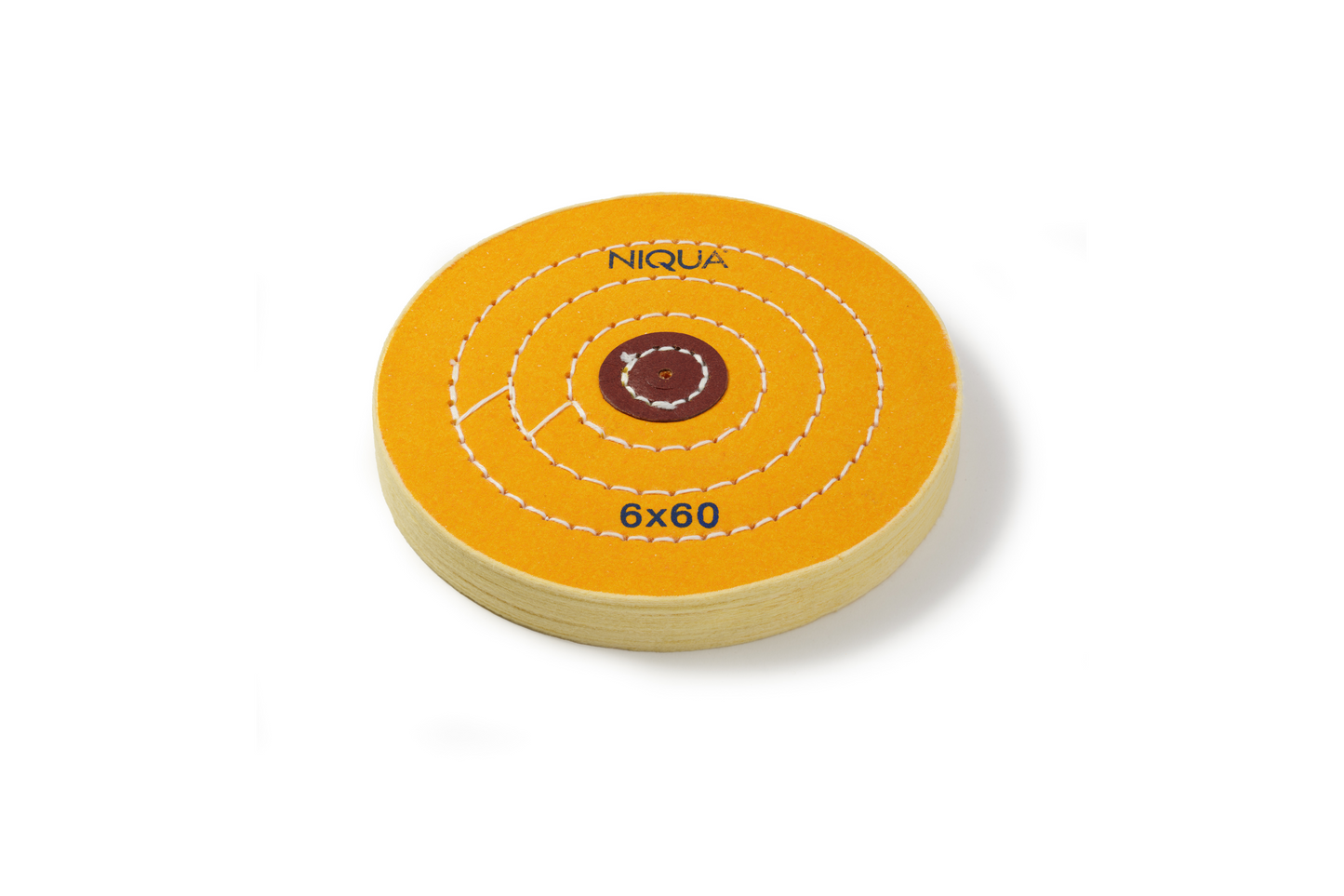 NIQUA Disque de Polissage Jaune Ø 150 mm 60 plis – Disque professionnel medium pour bijouterie