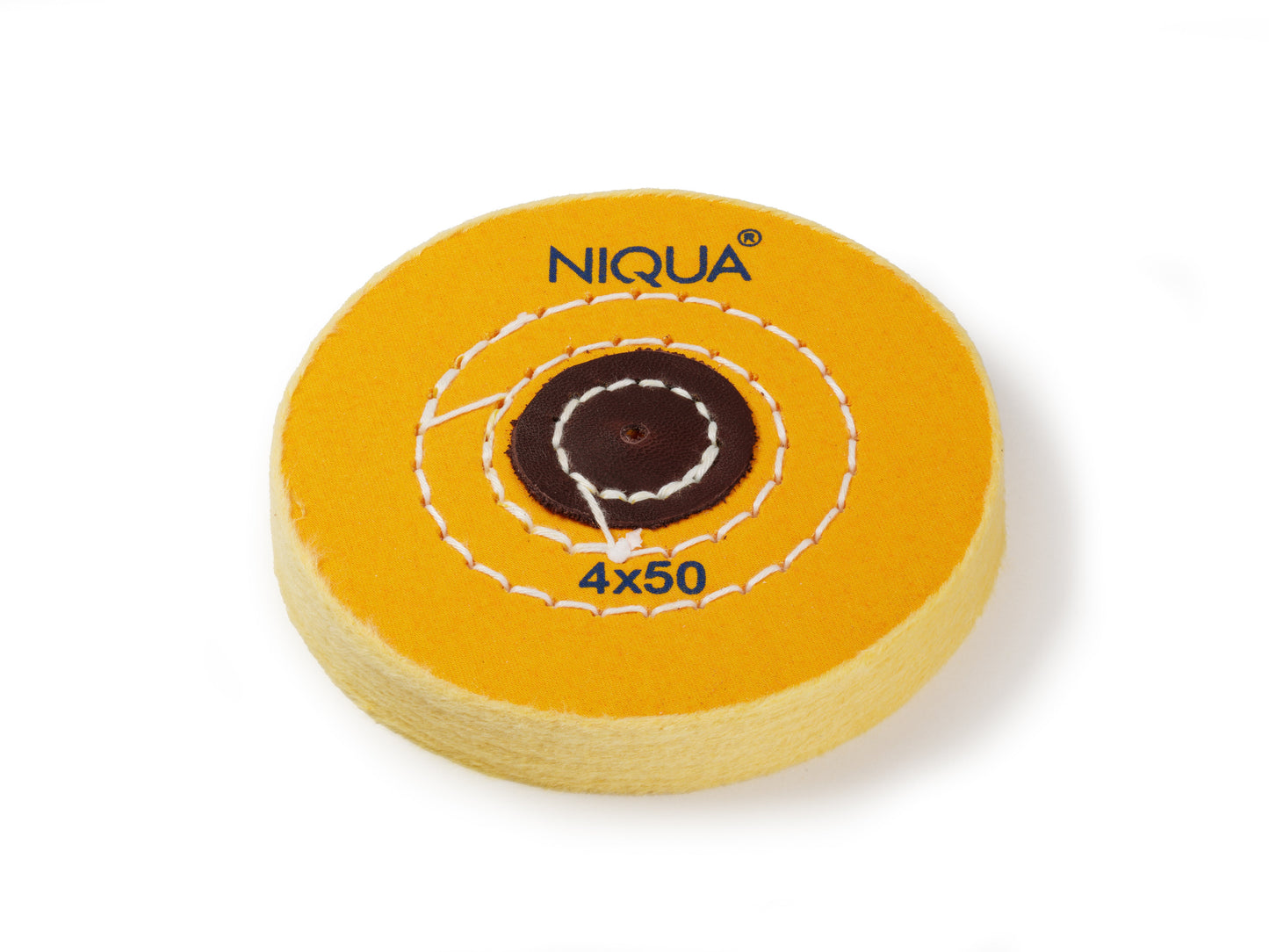 NIQUA Disque de Polissage Jaune Ø 100 mm 50 plis – Disque professionnel medium pour bijouterie