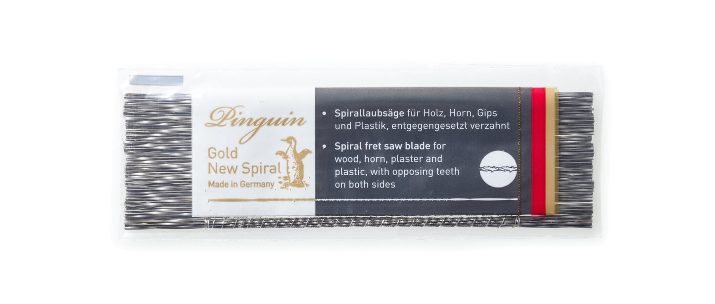 PINGUIN GOLD NEW SPIRAL – Lames de scie spiralées 130 mm | Performance de coupe supérieure pour bijouterie & modélisme