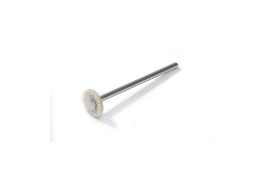 Brosse circulaire NIQUA en poils de chèvre blancs Ø 10 mm – Brosse de polissage fine pour bijoux