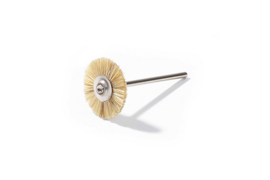 Brosse circulaire NIQUA poils Chungking blancs Ø 22 mm – Brosse de polissage pour bijoux