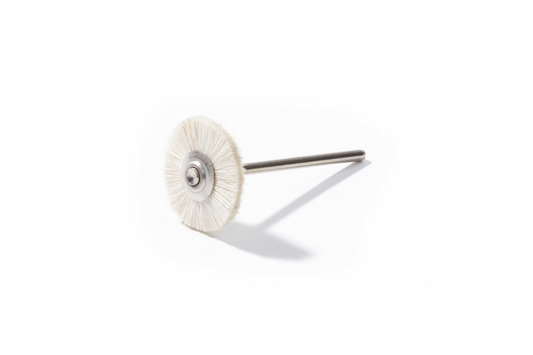 Brosse circulaire NIQUA en poils de chèvre blancs Ø 22 mm – Brosse fine pour polissage bijoux