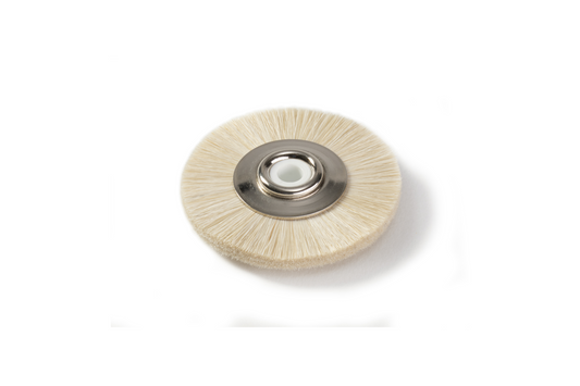 Brosse circulaire NIQUA en poils de chèvre blancs Ø 42 mm – Brosse fine pour polissage bijoux