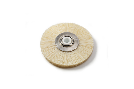 Brosse circulaire NIQUA poils Chungking blancs Ø 48 mm – Brosse de polissage pour bijoux et métaux