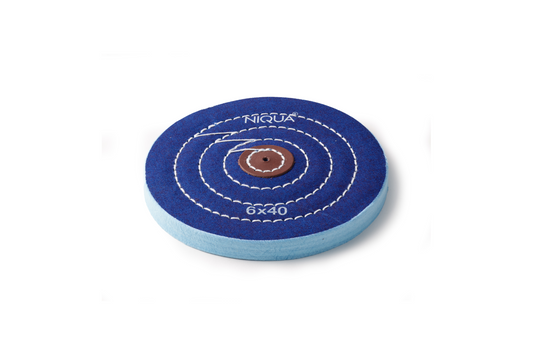 NIQUA Disque de Polissage Bleu Ø 150 mm 40 plis – Disque professionnel rigide pour bijouterie
