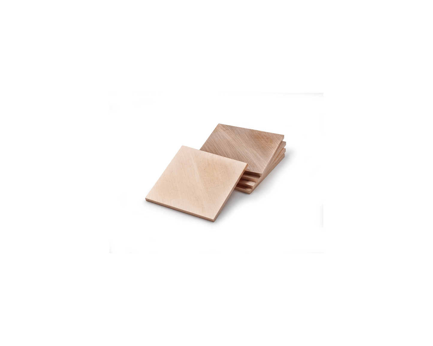 NIQUA plaquettes d’entraînement en bronze phosphoreux 40 × 40 mm