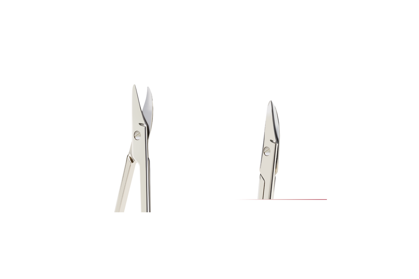 NIQUA Ciseaux de bijoutier courbés 105 mm – coupe précise pour métaux fins