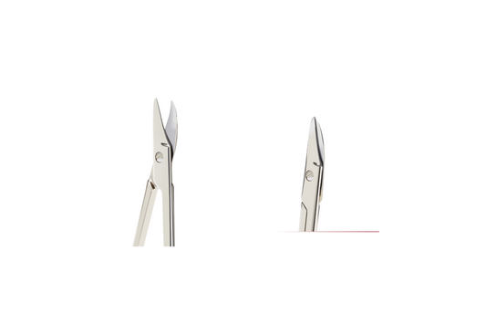 NIQUA Ciseaux de bijoutier courbés 105 mm – coupe précise pour métaux fins