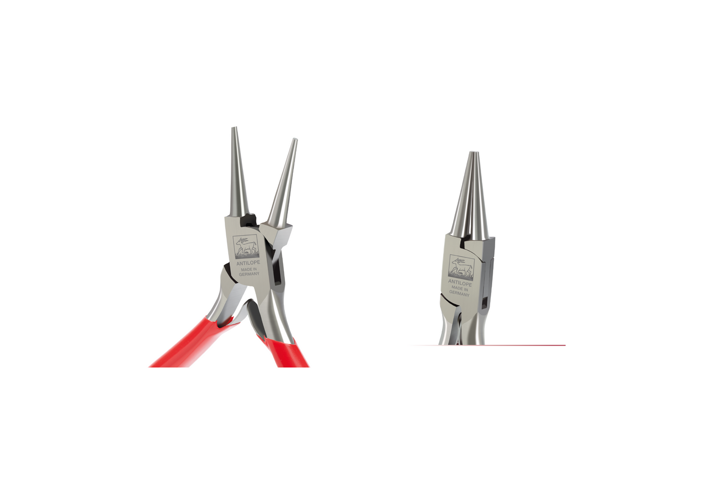 ANTILOPE Pince ronde 130 mm sans stries avec 2 ressorts – précision et confort