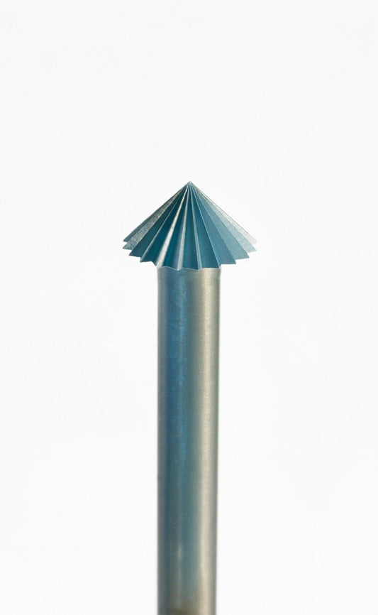NIQUA SUPER Q® Fraise conique 90° en acier à outils « P(f) » – Fraise de précision pour bijouterie