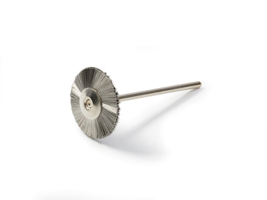 Brosse circulaire NIQUA fil inox lisse Ø 22 mm – Brosse métallique pour bijoux