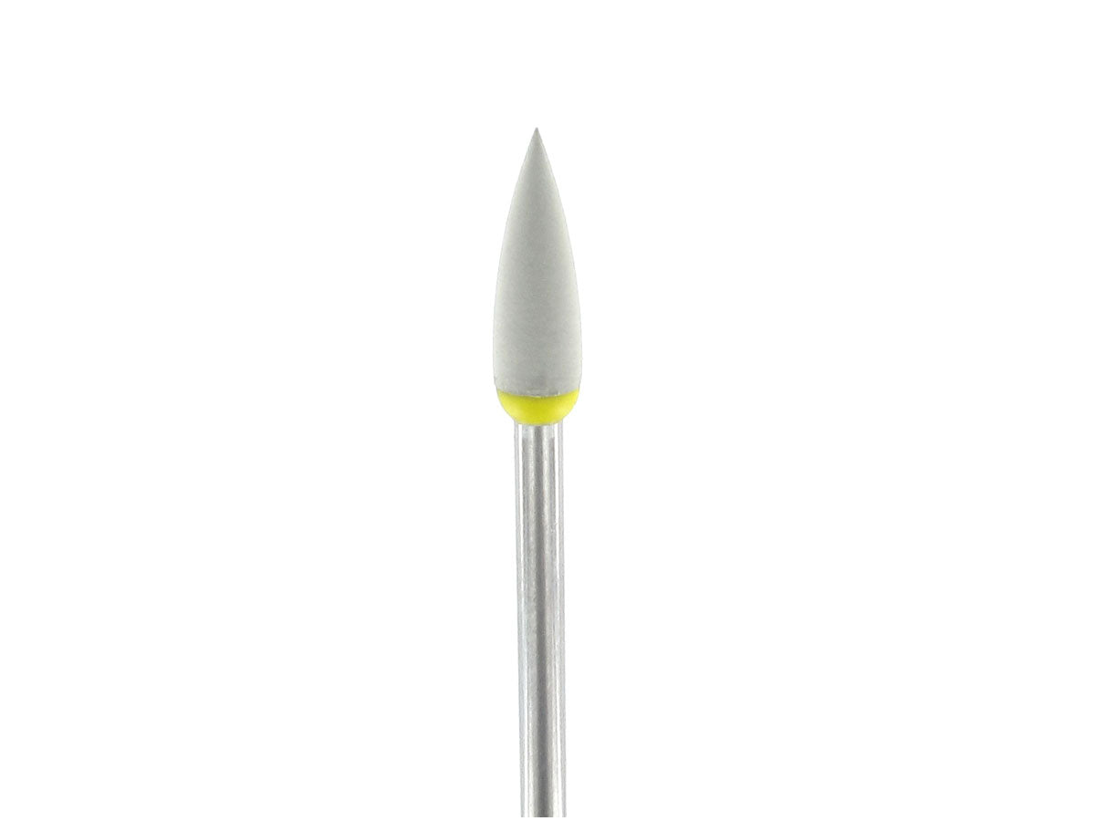 NIQUA Diamantpolierer Flamme Ø 4 mm fein – Hochglanzpolierer für Platinlegierungen