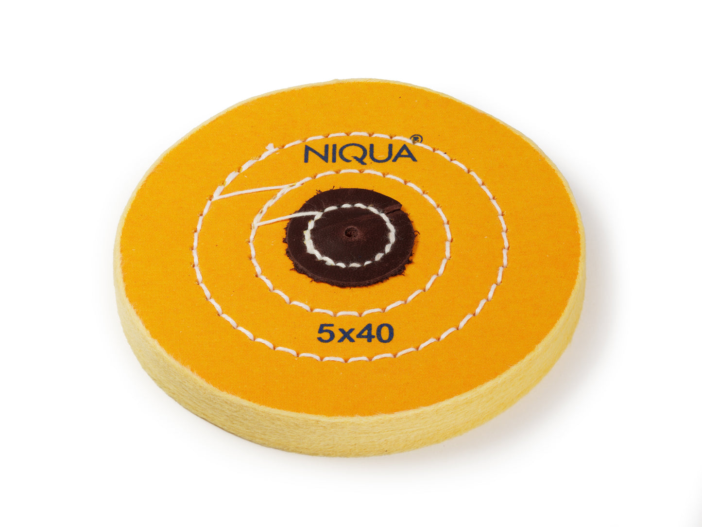 NIQUA Polierschwabbel Gelb Ø 120 mm 40-lagig – Profi Polierscheibe medium