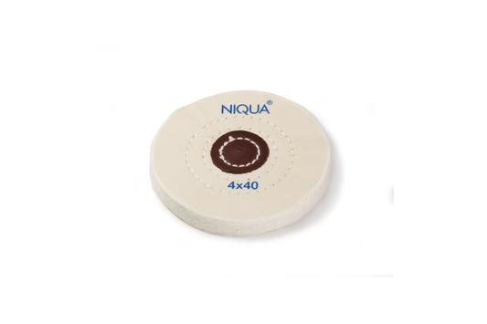 NIQUA Disque de Polissage Blanc Ø 100 mm 40 plis – Disque professionnel doux pour bijouterie