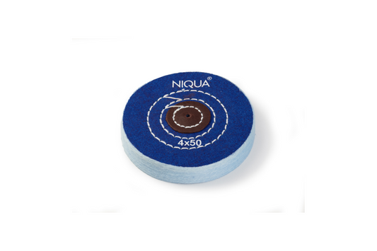 NIQUA Disque de Polissage Bleu Ø 100 mm 50 plis – Disque professionnel rigide pour bijouterie