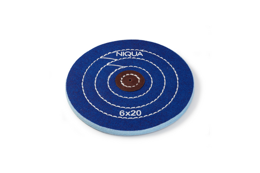 NIQUA Disque de Polissage Bleu Ø 150 mm 20 plis – Disque professionnel rigide pour bijouterie