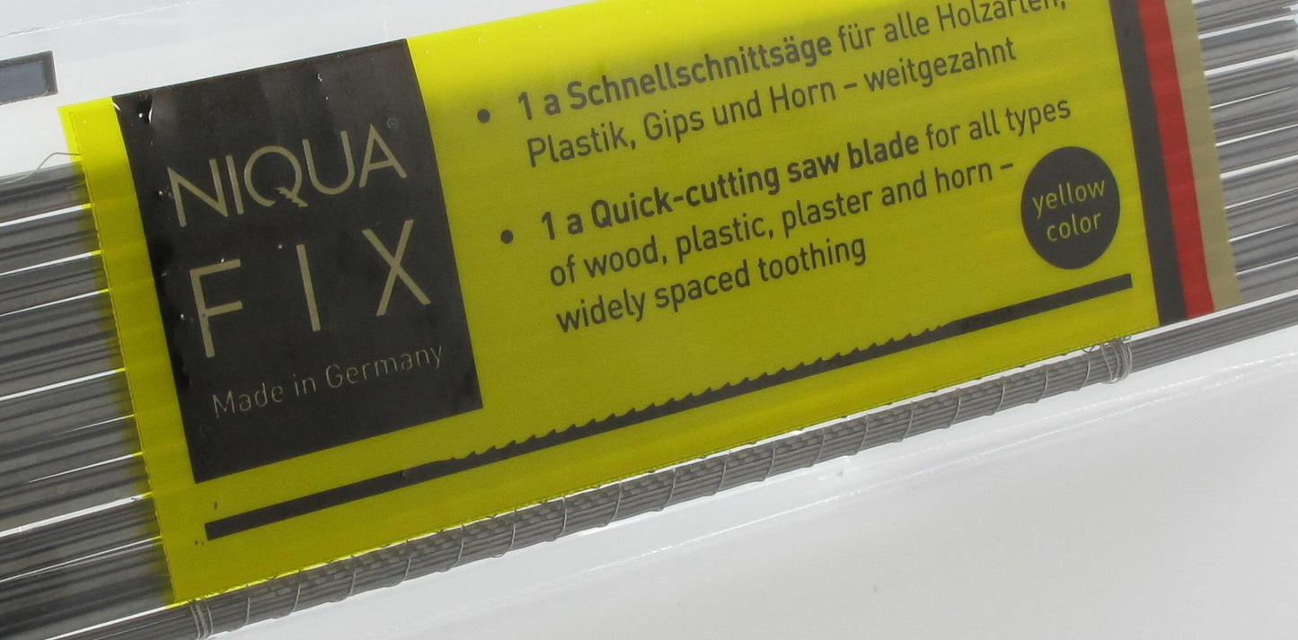 NIQUA FIX Jaune lames scie chantourner 130 mm coupe rapide