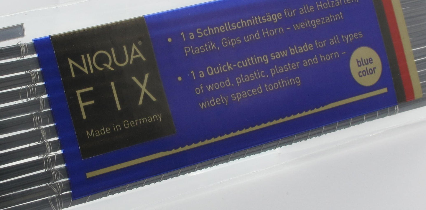 NIQUA FIX Bleu lames scie chantourner 130 mm coupe rapide