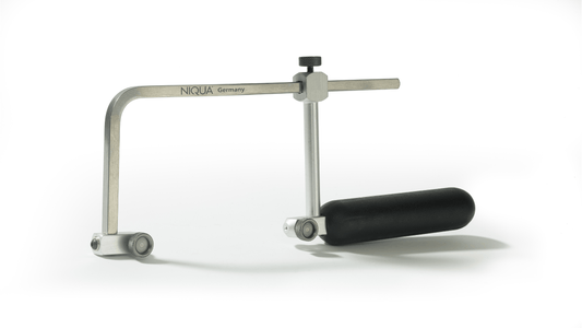 NIQUA Arc de Scie Bijoutier Réglable 80 mm – Bocfil professionnel avec poignée ergonomique