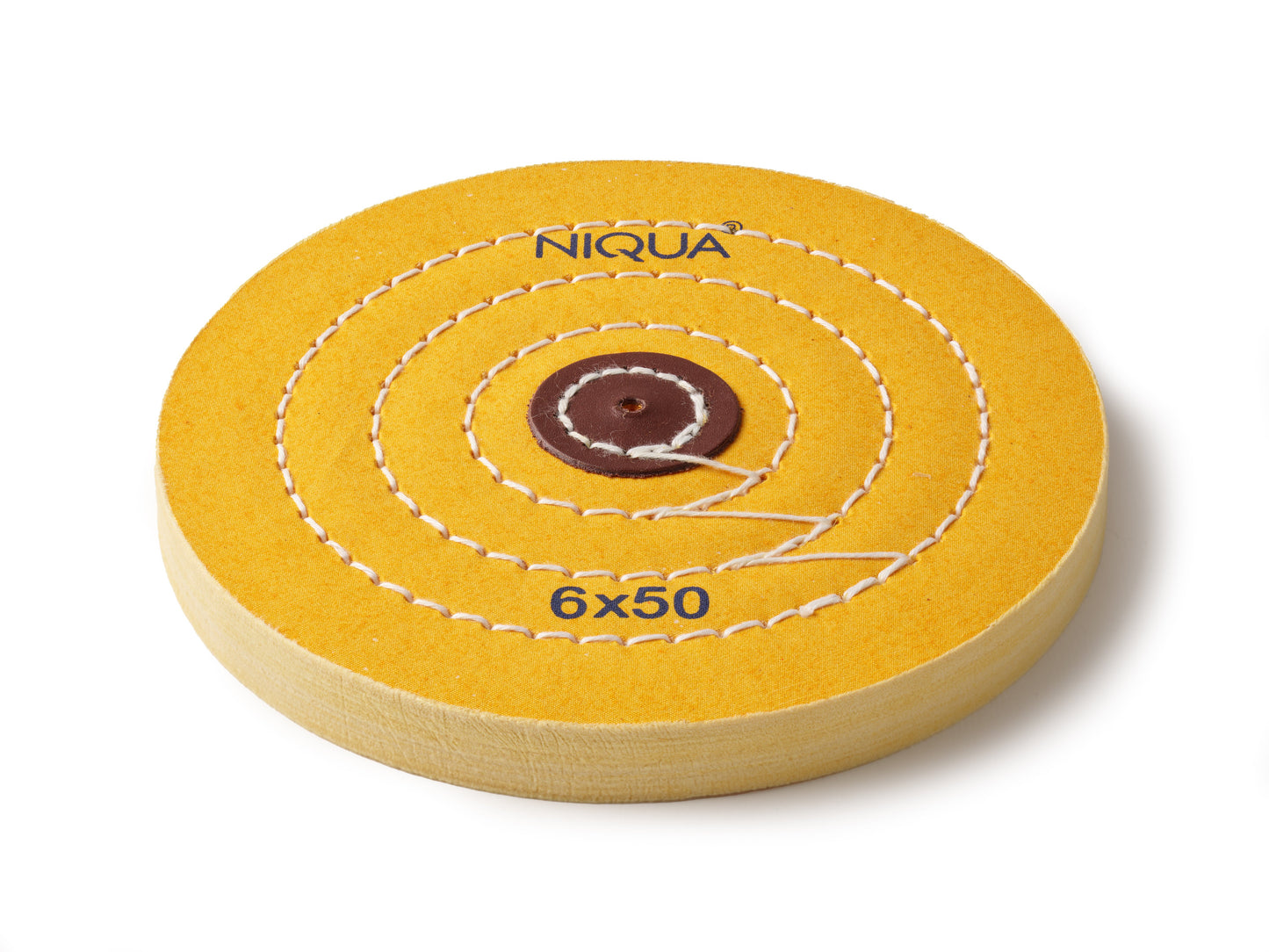 NIQUA Polierschwabbel Gelb Ø 150 mm 50-lagig – Professionelle Polierscheibe medium
