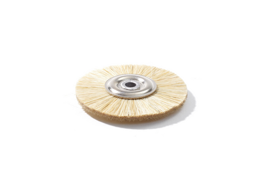 Brosse circulaire NIQUA poils Chungking blancs Ø 50 mm – Brosse de polissage pour bijoux et métaux